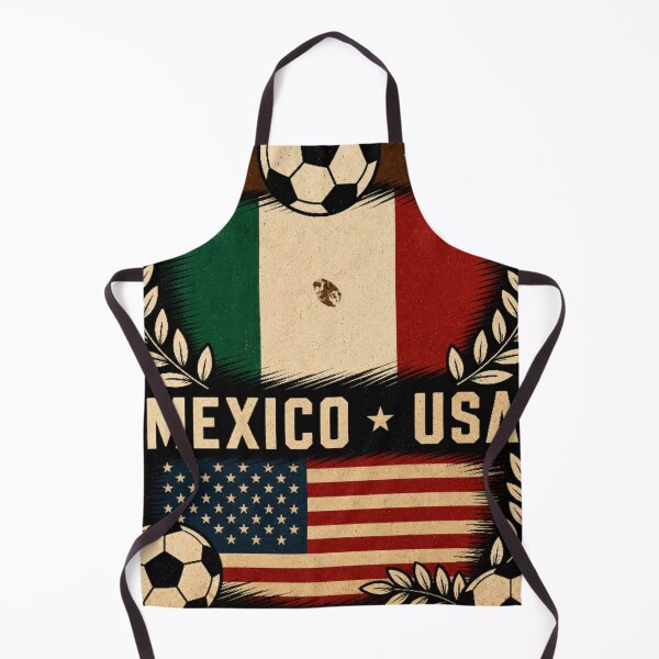 Item preview, Mexico vs USA Retro Football Art Poster designed and sold by Nexus Space.
