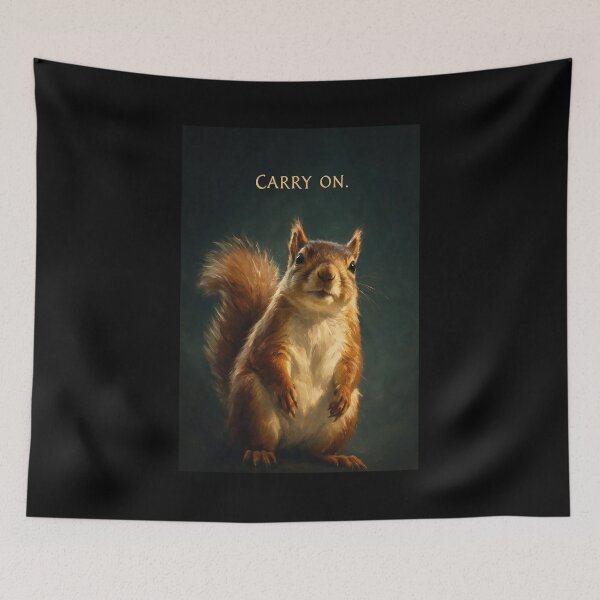 Item preview, Carry On Polite Squirrel Humour Poster designed and sold by Lineer22.
