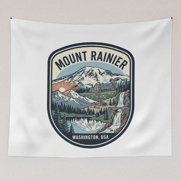 Item preview, Mount Rainier National Park Washington Vintage Emblem designed and sold by k3rstman1.