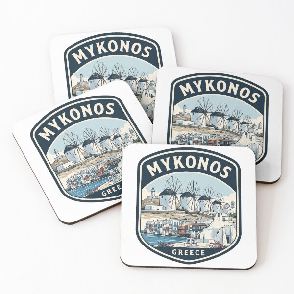 Item preview, Vintage Mykonos Greece Windmills Travel Emblem designed and sold by k3rstman1.