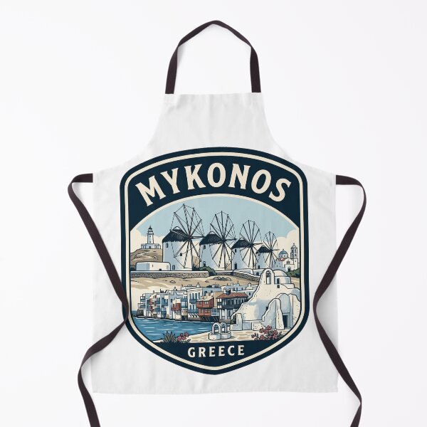 Item preview, Vintage Mykonos Greece Windmills Travel Emblem designed and sold by k3rstman1.