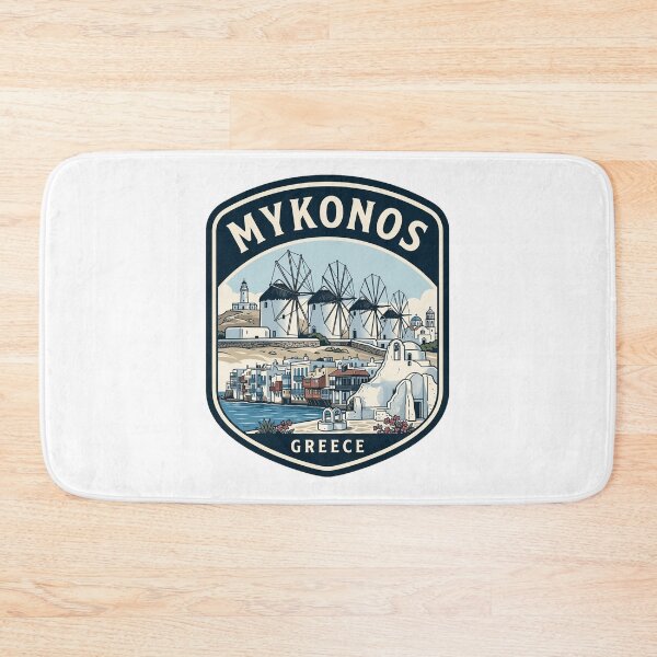 Item preview, Vintage Mykonos Greece Windmills Travel Emblem designed and sold by k3rstman1.