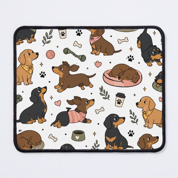 Item preview, Cute Dachshund Puppy Pattern designed and sold by BanksyNB.