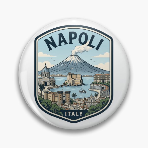 Item preview, Napoli Italy Vintage Travel Emblem Mount Vesuvius designed and sold by k3rstman1.