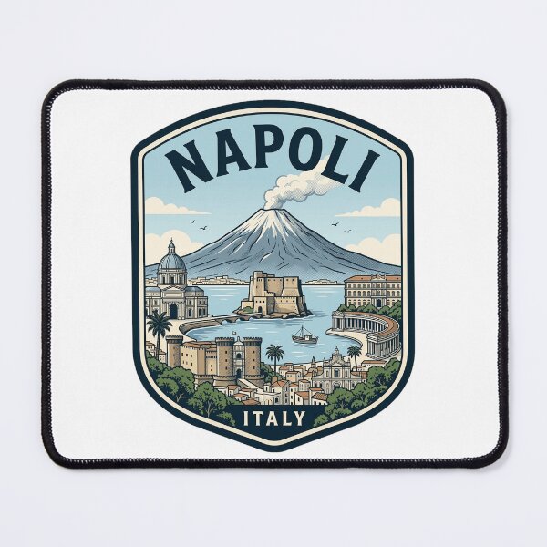 Item preview, Napoli Italy Vintage Travel Emblem Mount Vesuvius designed and sold by k3rstman1.