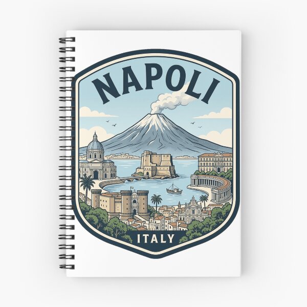 Item preview, Napoli Italy Vintage Travel Emblem Mount Vesuvius designed and sold by k3rstman1.