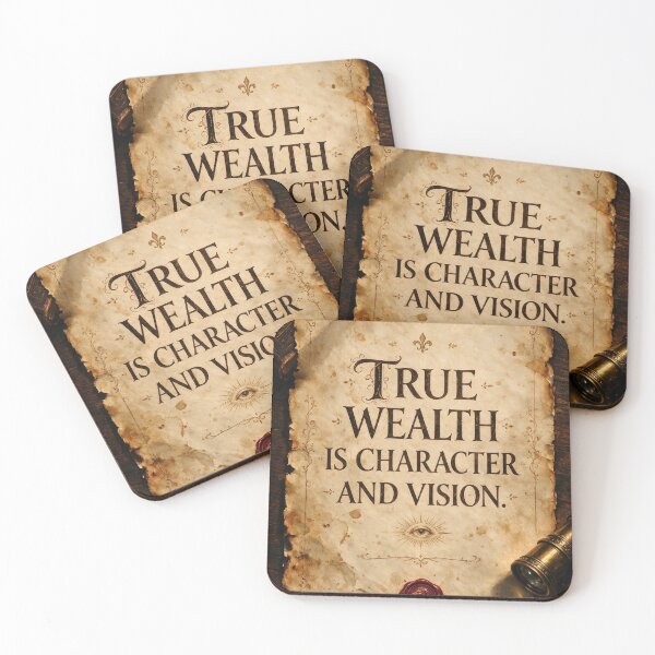 Item preview, True Wealth Is Character and Vision Parchment designed and sold by Lineer22.