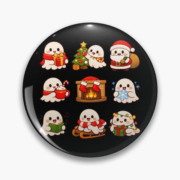 Item preview, Cute Ghost Cozy Christmas Kawaii Sticker Sheet Gift designed and sold by Artycom.