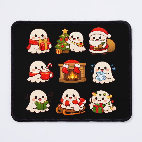 Item preview, Cute Ghost Cozy Christmas Kawaii Sticker Sheet Gift designed and sold by Artycom.
