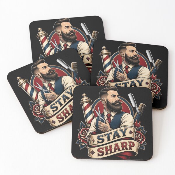 Item preview, Tattoo Style Barber Stay Sharp Emblem designed and sold by Barber MD Culture.