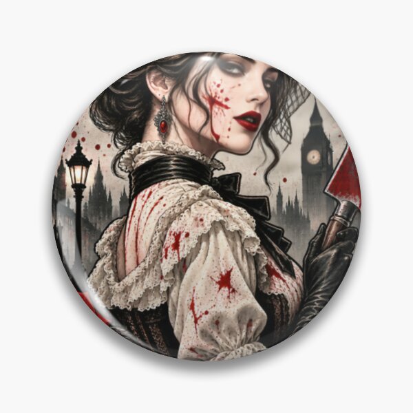 Item preview, Victorian Psycho – Gothic Horror Lady with Blood  Roses designed and sold by CatLovers Studio.
