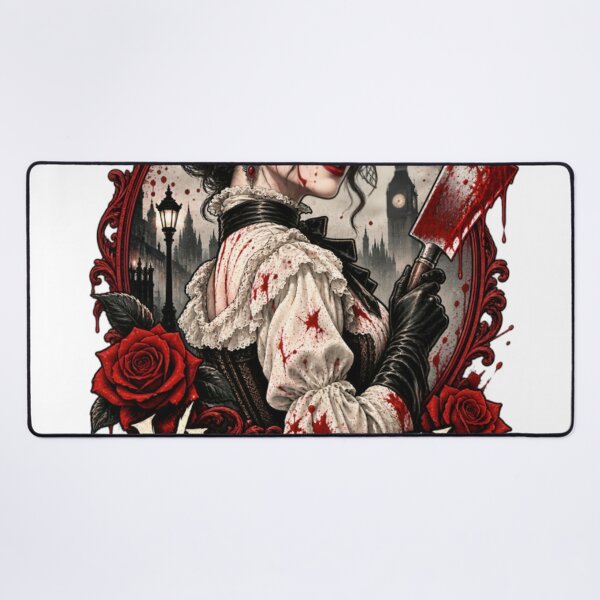 Item preview, Victorian Psycho – Gothic Horror Lady with Blood Roses designed and sold by CatLovers Studio.