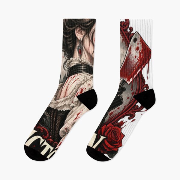 Item preview, Victorian Psycho – Gothic Horror Lady with Blood  Roses designed and sold by CatLovers Studio.