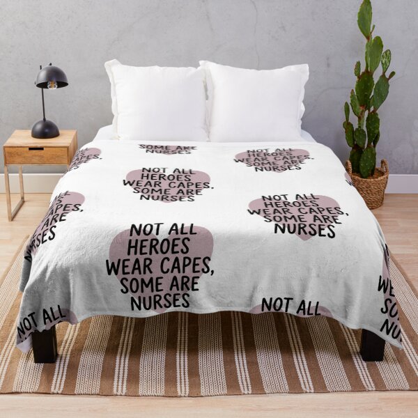 Item preview, Not All Heroes Wear Capes Some Are Nurses Funny Healthcare Worker Quote designed and sold by raedattia.