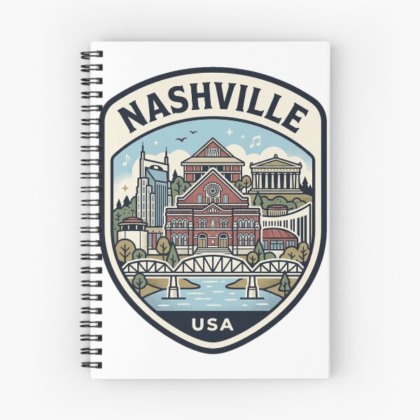 Item preview, Nashville Tennessee Retro Skyline Travel Badge designed and sold by k3rstman1.