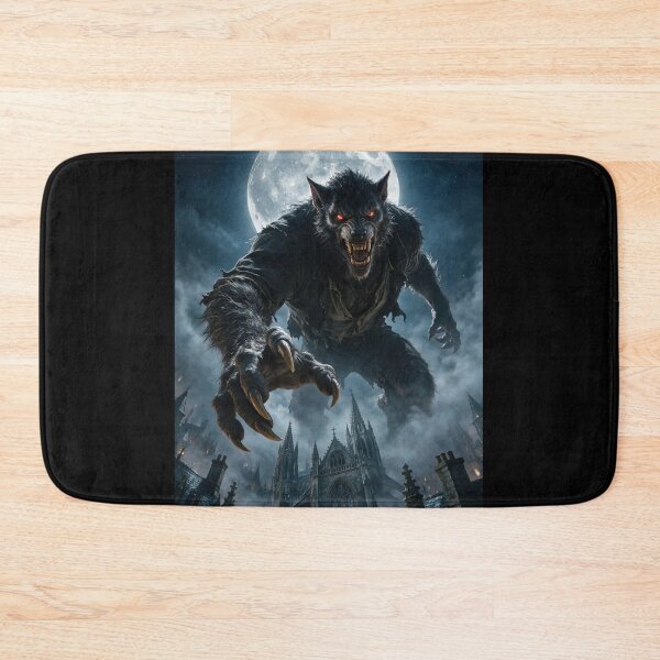 Item preview, Werewolf Looming Over a Gothic Cathedral designed and sold by Lineer22.