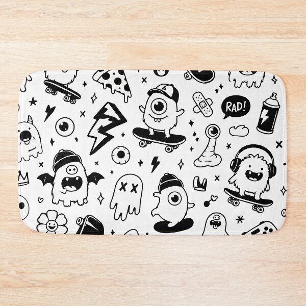 Item preview, Funny Cartoon Skateboard Monster Pattern designed and sold by BanksyNB.