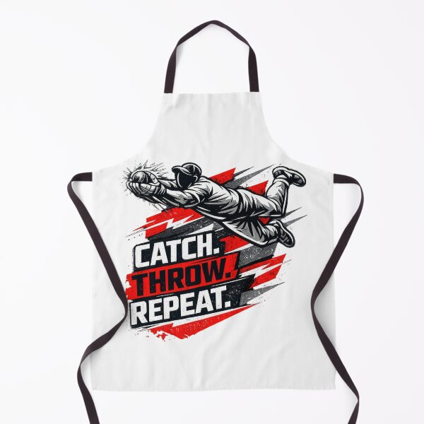 Item preview, CATCH. THROW. REPEAT. – Dynamic Faceless Cricket Fielder Premium Sports Design designed and sold by mbmstores.