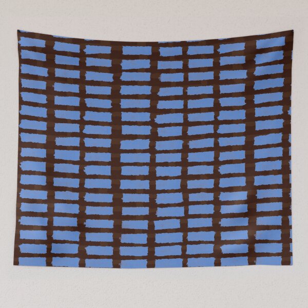Item preview, Blue and Dark Brown, Brush Strokes, Geometric  designed and sold by OneThreeSix.