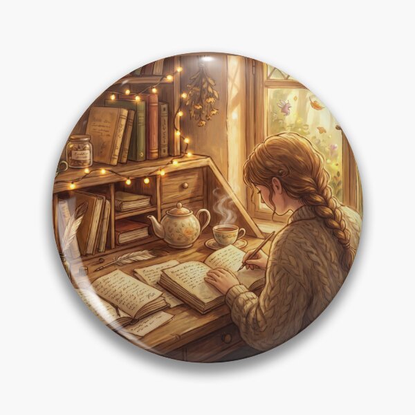 Item preview, Writer Reading Vintage Journals | Cozy Author Aesthetic Art designed and sold by SebastianSpace.