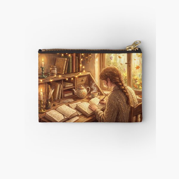 Item preview, Writer Reading Vintage Journals | Cozy Author Aesthetic Art designed and sold by SebastianSpace.