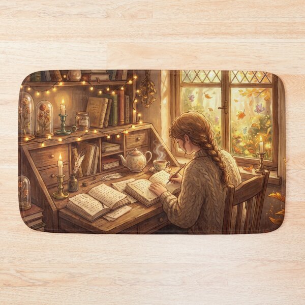Item preview, Writer Reading Vintage Journals | Cozy Author Aesthetic Art designed and sold by SebastianSpace.
