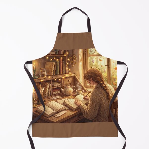 Item preview, Writer Reading Vintage Journals | Cozy Author Aesthetic Art designed and sold by SebastianSpace.