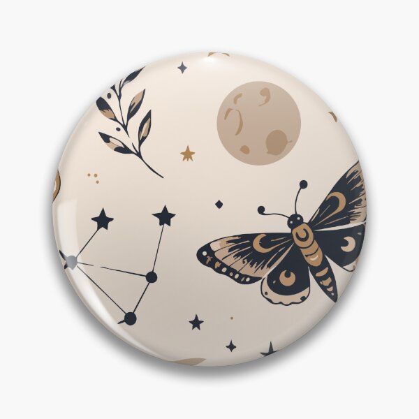 Item preview, Lunar Moths & Constellations Pattern designed and sold by BanksyNB.