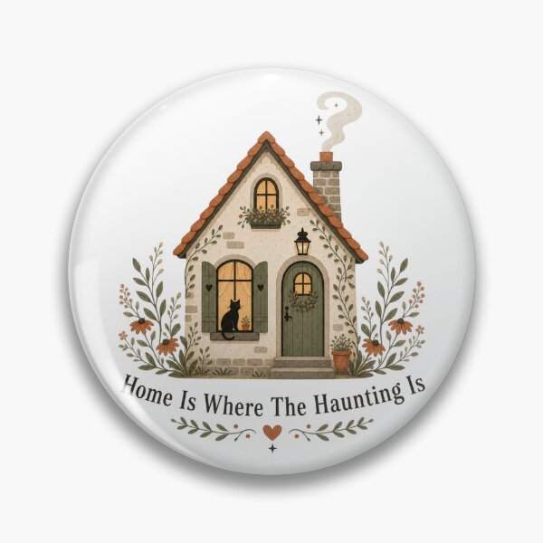 Item preview, Home Is Where The Haunting Is Shirt, Comfort Colors® Cottage Black Cat Tee, Vintage Halloween Homebody Graphic designed and sold by TshirtsLabs.