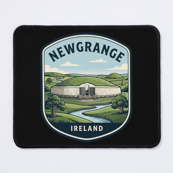 Item preview, Newgrange Ireland Prehistoric Passage Tomb Vintage Badge designed and sold by k3rstman1.