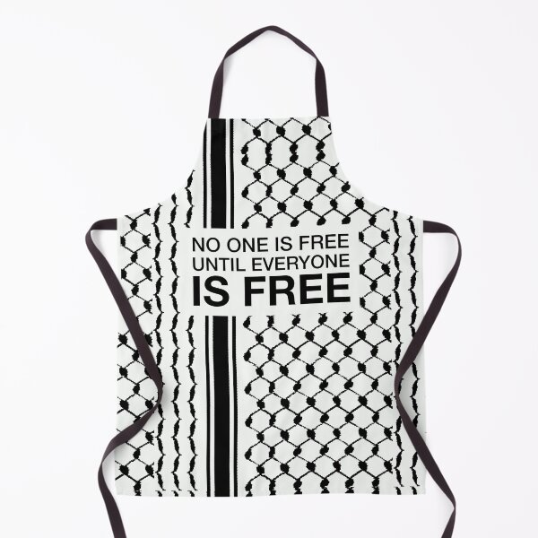 Item preview, Palestinian Kufiya Pattern No One Is Free Until Everyone Is Free -White designed and sold by Hurriyyatee.