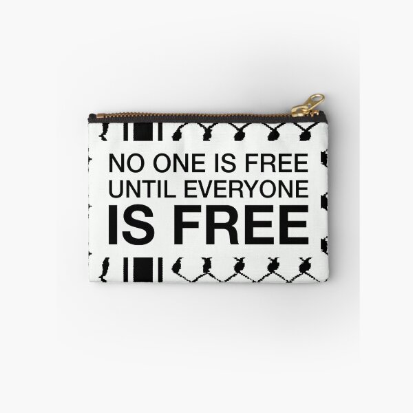 Item preview, Palestinian Kufiya Pattern No One Is Free Until Everyone Is Free -White designed and sold by Hurriyyatee.