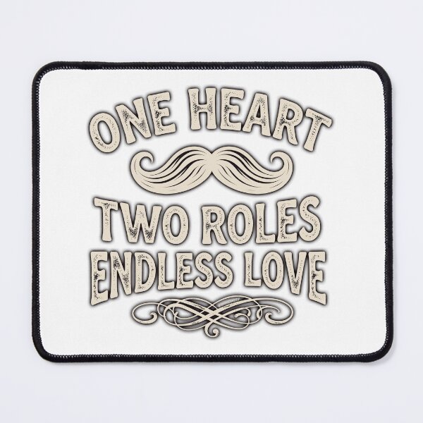 Item preview, One Heart Two Roles Endless Love - Single Dad Hero Retro Typography designed and sold by BrainConstip.