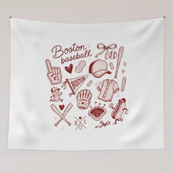 Item preview, Boston Baseball Fan Vintage Doodle Art designed and sold by SarahSanc43018.