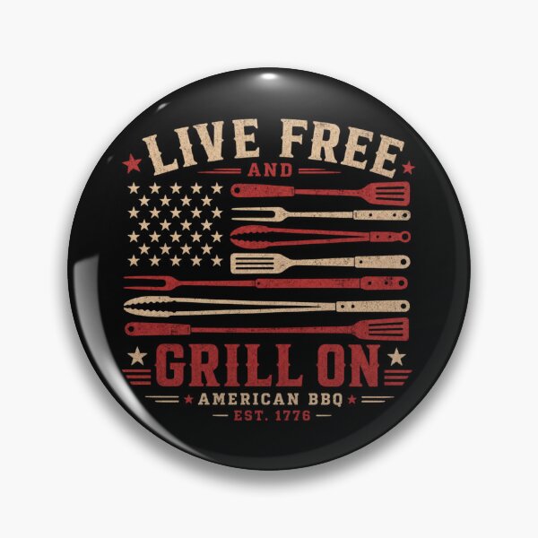 Item preview, Live Free and Grill 1776 Shirt - Funny American BBQ Smoker T-Shirt designed and sold by shirt-hard-top1.