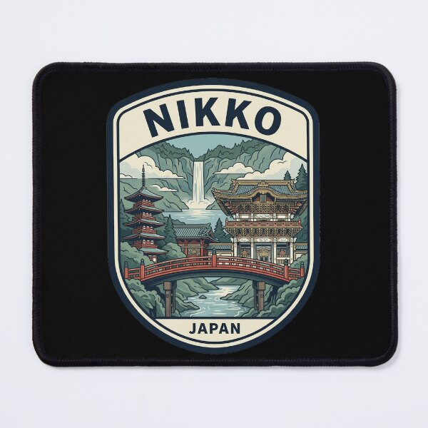 Item preview, Nikko Japan Travel Poster Shinkyo Bridge Kegon designed and sold by k3rstman1.