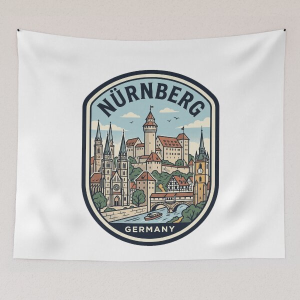 Item preview, Retro Nürnberg Germany Imperial Castle Skyline designed and sold by k3rstman1.