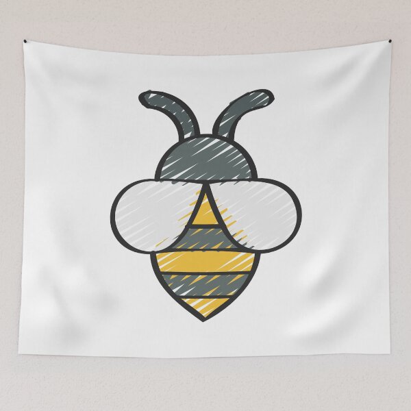Item preview, Hand Drawn Sketch Bumblebee Scribble Style Honey Bee designed and sold by Vision Crafted.