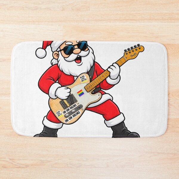 Item preview, Rockin' Santa Claus Shredding the Electric Guitar styles at Christmas Concert designed and sold by Donald-Bryantt.