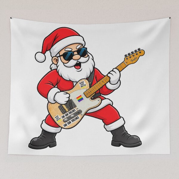 Item preview, Rockin' Santa Claus Shredding the Electric Guitar styles at Christmas Concert designed and sold by Donald-Bryantt.