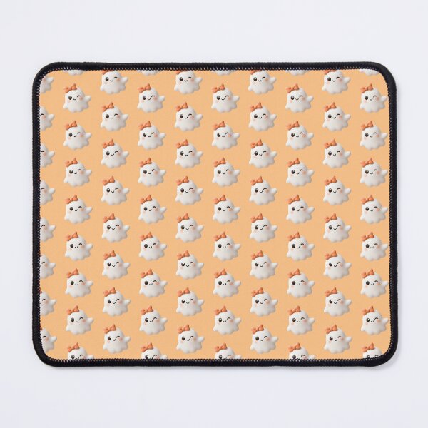Item preview, Kawaii Winking Orange Bow Ghost designed and sold by deisgnsbyshane.