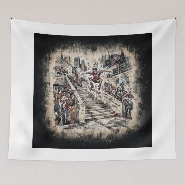 Artikelvorschau, Urban Chaos Skateboarding Pop Art entworfen und verkauft von Home Decor Art.