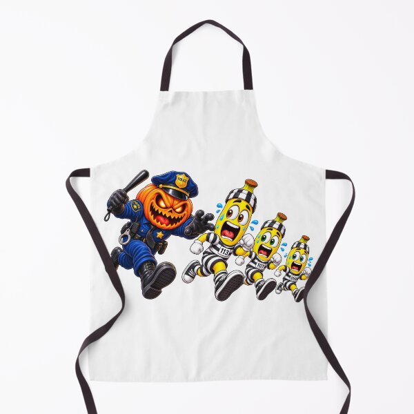 Item preview, Halloween Banana Prison Break – Three Bananas Escaping a Pumpkin Police Chase designed and sold by ArtSpark Studio.