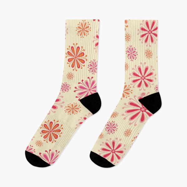Item preview, Vintage Pink Orange Floral Seamless Pattern designed and sold by prapapon.