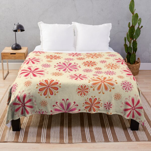 Item preview, Vintage Pink Orange Floral Seamless Pattern designed and sold by prapapon.