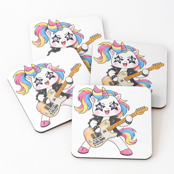 Item preview, Rocking Rainbow Unicorn playing guitar styles designed and sold by Donald-Bryantt.