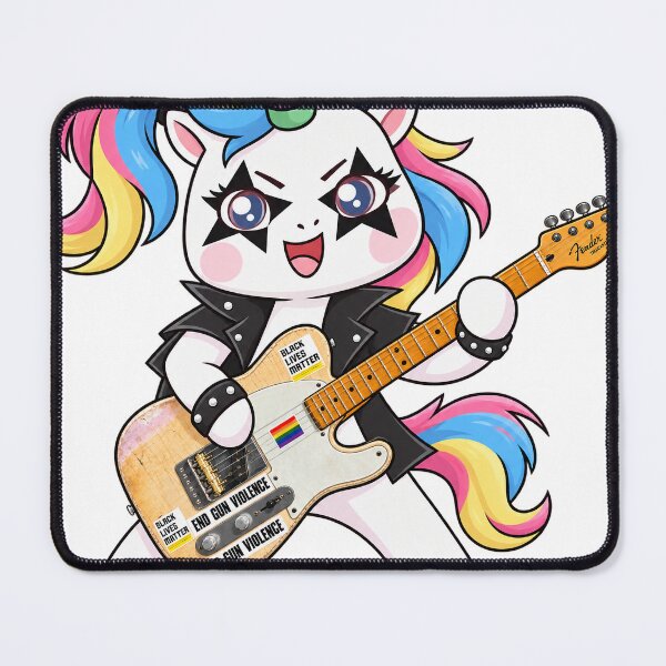 Item preview, Rocking Rainbow Unicorn playing guitar styles designed and sold by Donald-Bryantt.
