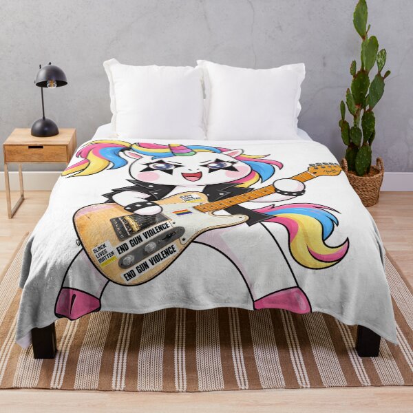 Item preview, Rocking Rainbow Unicorn playing guitar styles designed and sold by Donald-Bryantt.