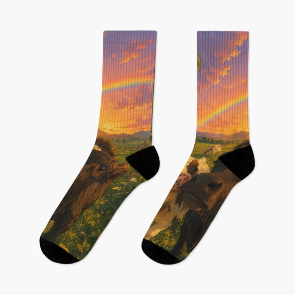 Item preview, Amigos del prado del atardecer y arcoíris designed and sold by Madame-Verny.