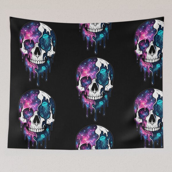 Item preview, Surreal Cosmic Melting Skull - Dreamscape Deep Ocean Art designed and sold by ZoneMerch.